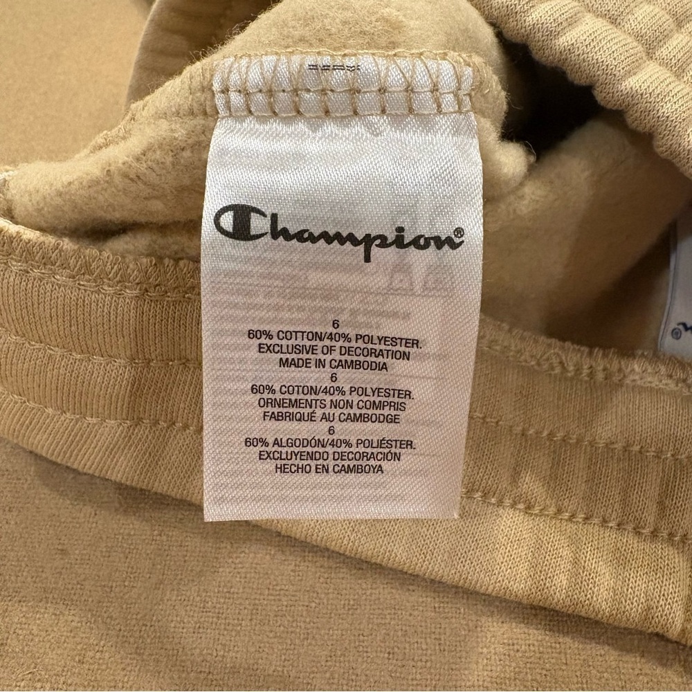Champion Boy’s Heritage Graphic Joggers/Sweatpants Khaki/Tan With Logo Size 6 - Picture 9 of 10